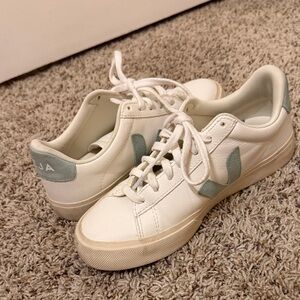 Veja White and Light Blue Sneakers